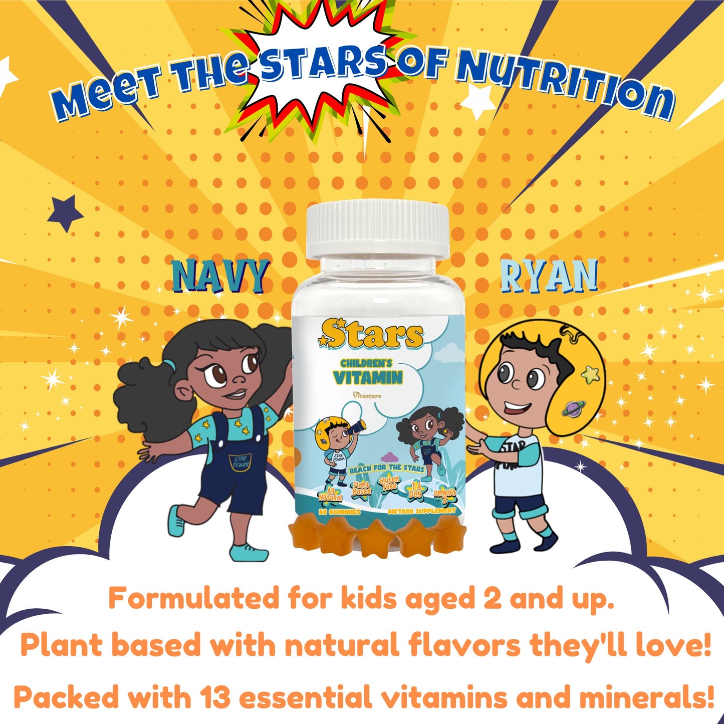 Stars Children's Vitamin | Plant-Based, Vegan, Gluten-Free