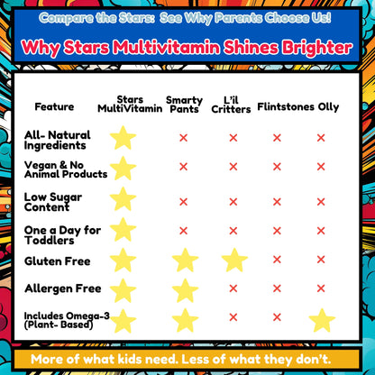 Stars Children's Vitamin | Plant-Based, Vegan, Gluten-Free