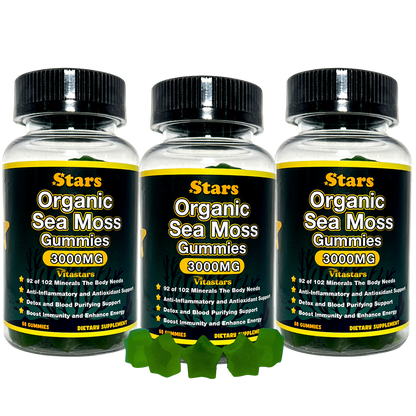 Stars Organic Sea Moss Gummies + Bladderwrack Burdock Root & Apple Cider Vinegar