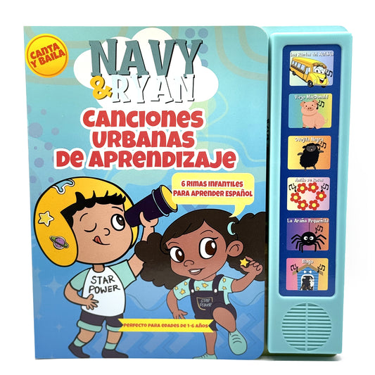 Libro de Sonidos de Rimas Infantiles Urbanas para Peques por Navy & Ryan | Enseña primeras palabras, ritmo y desarrollo temprano del lenguaje (Edades 1-6)